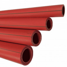 Полипропиленовая труба гофрированная круглая красная для канализации PP 125х105 мм ГОСТ/ТУ